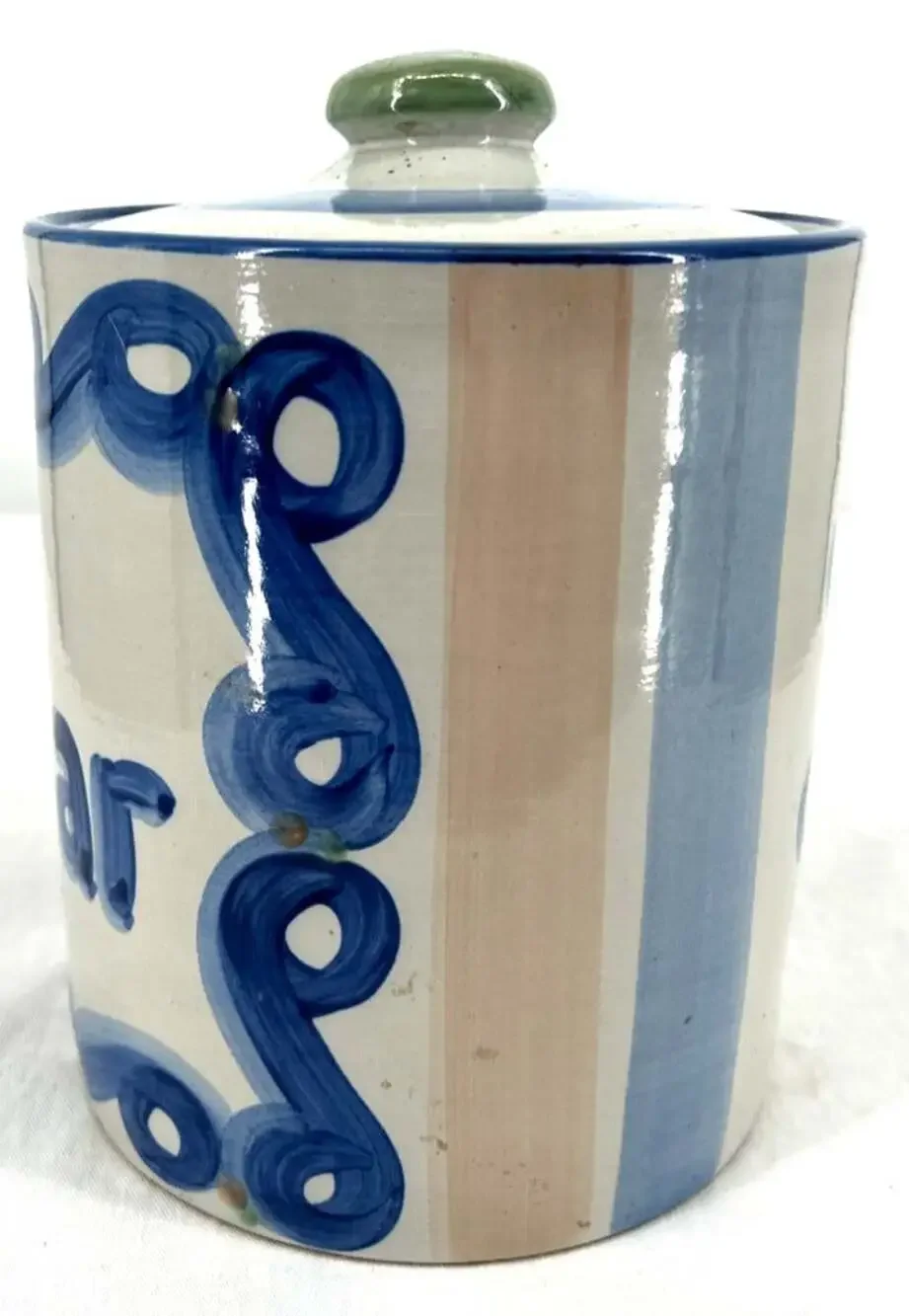 M. A. Hadley Sugar Canister Lidded Large 8